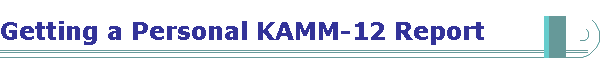 Getting a Personal KAMM-12 Report